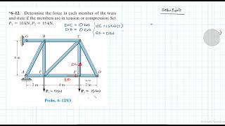 6–12 Structural Analysis Chapter 6 Hibbeler Statics Benam Academy [upl. by Bunker544]