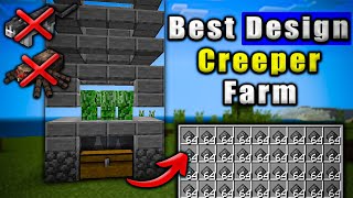 Best 120 Creeper Farm in Minecraft Bedrock Working [upl. by Maryanne599]