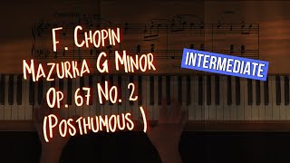 F Chopin Mazurka Op 67 No 2 Slow Motion Piano Tutorial [upl. by Quinta481]