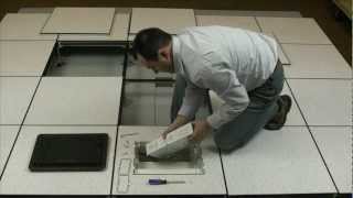 Wiremold How to remove or install Evolution Floor Box Modules [upl. by Ewolram]