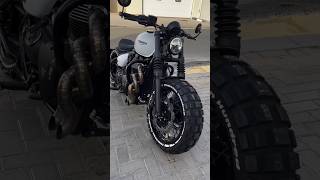 Triumph with Knobby Tires motorcycle triumph custommotorcycle shots [upl. by Adnawyt]