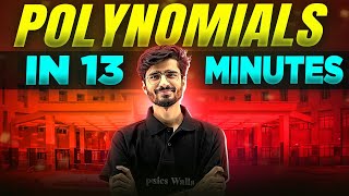 Polynomials Complete Chapter In 13 Minutes  Class 10th Board [upl. by Eirod]