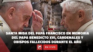 EN VIVO  Santa Misa del Papa Francisco por Benedicto XVI Cardenales y Obispos  3 noviembre 2023 [upl. by Halfdan]