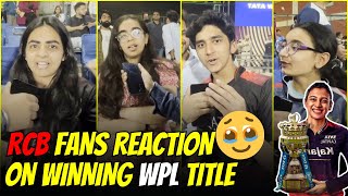 FANS REACTION ON RCB WINNING FIRST EVER TROPHY 🏆  WPL 2024 FINAL DC VS RCB wpl2024 [upl. by Yelsiap867]