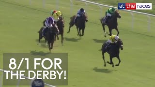 Into 81 for the Derby  AMBIENTE FRIENDLY rockets home in Derby Trial Stakes at Lingfield [upl. by Christoffer]