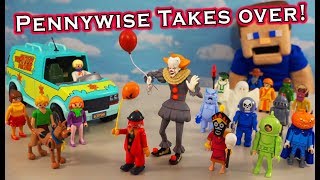 Scooby Doo vs PENNYWISE amp Villain MONSTERS Playmobil Blind Bag Unboxing [upl. by Gilmer743]