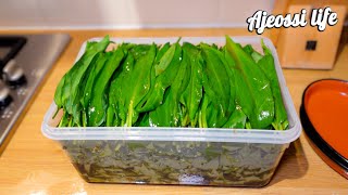 KOREAN Wild Garlic Ramps Pickle Recipe amp foraging [upl. by Mundford]