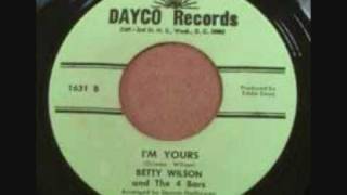 Betty Wilson and The 4 Bars  Im Yours [upl. by Oivalf251]