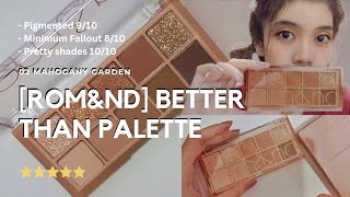 REVIEW ROMAND BETTER THAN PALETTE EYESHADOW  TRY ON 02 MAHOGANY GARDEN [upl. by Lindsay]