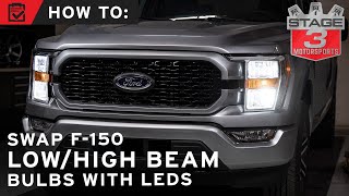 How to Replace 20212022 F150 Headlight Bulbs with LEDs [upl. by Johan203]