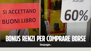 Bonus Renzi così i 18enni possono comprare borse e scarpe con i soldi destinati alla cultura [upl. by Ymij]