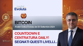 🔴 bitcoin  COUNTDOWN E CENTRATURA DAILY SEGNATI QUESTI LIVELLI [upl. by Larret538]