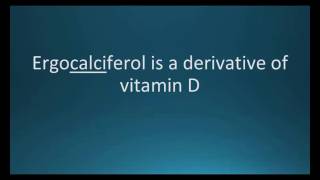 How to pronounce ergocalciferol Calciferol Memorizing Pharmacology Flashcard [upl. by Irreg]