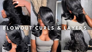 Voluminous Blowout Curls amp Layers Tutorial  Tips You Need To Know [upl. by Anagnos605]