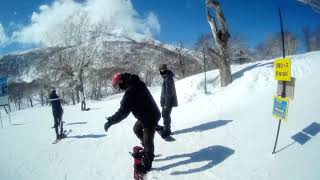 SKIING JAPAN NISEKO GRAND HIRAFU Gondola Ride And Run [upl. by Nhguavahs104]