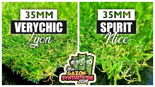 COMPARATIF de gazon synthétique 35MM  VerychicLyon VS SpiritNice [upl. by Norok538]