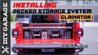 Jeep Gladiator Bed SetUp Install Decked System with Refrigerator [upl. by Riamo]