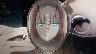 Darling in the FranXX  Zero Two  AMV  EDIT   moniker  4K [upl. by Ahseenat8]