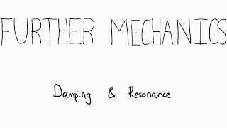 ALEVEL PHYSICS  DAMPING amp Resonance [upl. by Enrahs]