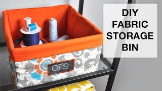 DIY Fabric Storage Bin Tutorial [upl. by Animehliw]