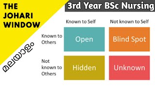 Johari Window Simple Explanation in Malayalam  3rd Year BSc Nursing  Mental Health Nursing [upl. by Aylward]