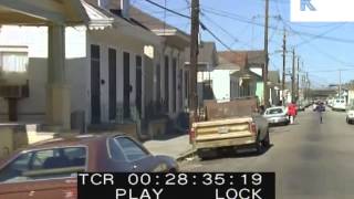 Late 1980s Early 1990s New Orleans Drive Through Poor Neighbourhood [upl. by Alliw581]