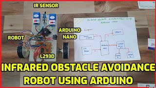 Line Follower And Obstacle Avoiding Robot using Arduino IR Sensor and Ultrasonic Sensor [upl. by Noelani317]