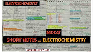 Mdcat Shortnotes Electrochemistry Mdcat preparation 2024 Chemistry Shortlisting UHSNUMSETEA [upl. by Whalen]