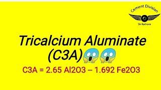 Tricalcium Aluminate C3A formula C3A C3ACEMENT [upl. by Lorac]