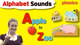 Letter Sounds  Alphabet A to Z  Pronunciation  Phonics for Kids [upl. by Sedicla]