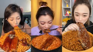 2x Spicy Noodles Eating with Fish quot Real Mukbang Eating Chinese Food  Asmr Mukbangs [upl. by Tade387]