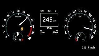 Skoda Octavia III RS TDI 2013  acceleration 0220 kmh top speed test and more [upl. by Barbette]