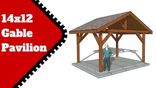 14x12 gable pavilion plans [upl. by Atterehs195]