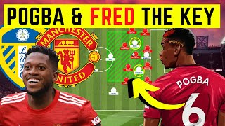 How Pogba amp Fred EXPOSED Leeds Midfield Leeds 24 Man Utd Tactical Analysis 2022 [upl. by Crista]