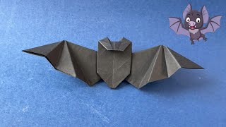 Vleermuis vouwen met papier  Hoe een papieren vleermuis te vouwen  Origami dieren [upl. by Leal]