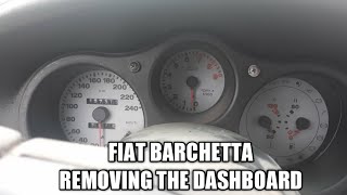 Removing the dashboard  instrument panel Fiat Barchetta 18i 16v [upl. by Afital]