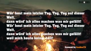 DieLochis  MEIN LETZTER TAG  Lyrics on Screen  Powered by ConStarTV [upl. by Nyliak]