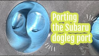 PORTING HOWTO Subaru dog leg exhaust port [upl. by Asimaj]