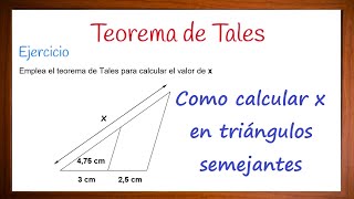 Ejercicios de teorema de Tales Triángulos semejantes [upl. by Myranda]