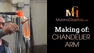 Chandelier Arm  Italian Glassmaking  The Art of Glassblowing [upl. by Fionna]