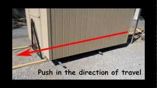 How To Move A Shed Across The Yard By Hand Video [upl. by Anorahs]