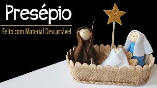 DIY PRESÉPIO FEITO COM MATERIAL DESCARTÁVEL COMO FAZER [upl. by Amsaj]