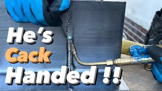 Lead Welding On The Vertical Made Easy CLOSE UP CHEAT CODE [upl. by Annaj761]