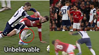 Watch Carefully is this Bruno Fernandes RED card vs Tottenham 🙆‍♂️ Unbelievable Manchester United [upl. by Eldin417]