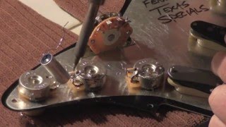 How to wire your stratocaster test pots select capacitor and make tone control wiring decisions [upl. by Berlyn]