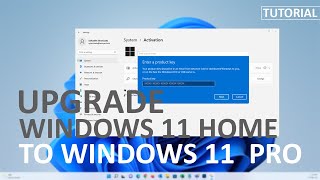 How to Upgrade Windows 11 HOME to Windows 11 PRO [upl. by Nolana]