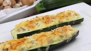 Gefüllte Zucchini aus dem Ofen [upl. by Cindra]