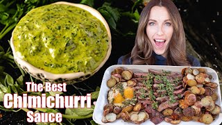 The Perfect CHIMICHURRI SAUCE Recipe That will Change Everything [upl. by Aikenahs]