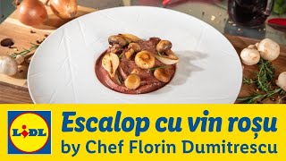 Escalop cu vin rosu • Gateste cu Chef Florin Dumitrescu [upl. by Eeram379]