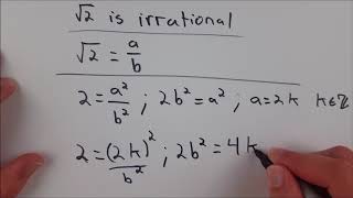 Proof Square Root of 2 is Irrational [upl. by Enovahs]